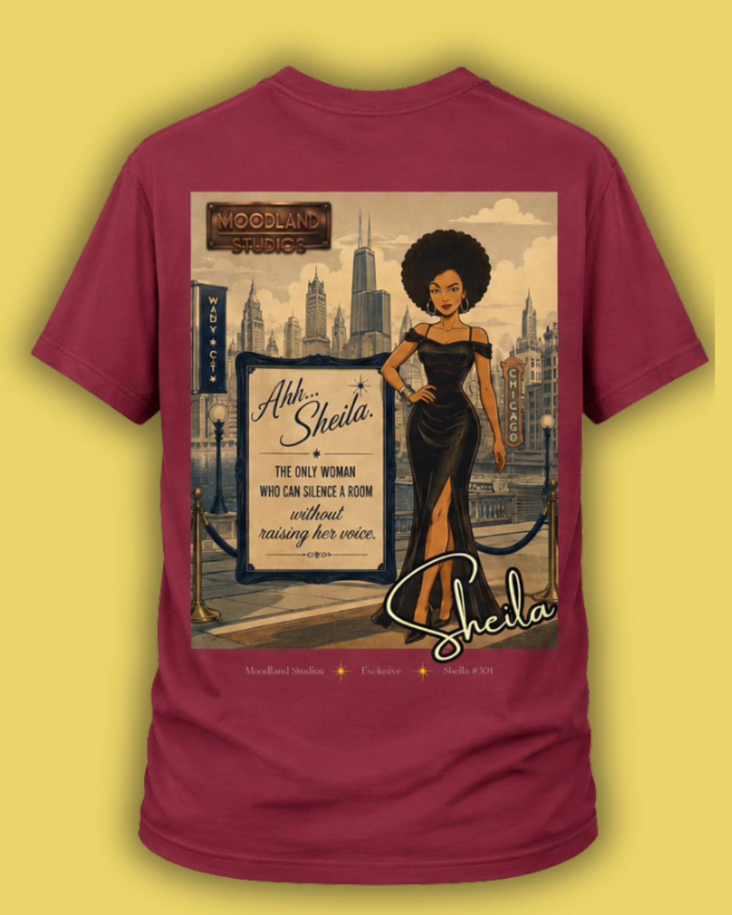Moodland Studios Sheila Retro T-Shirt — Vintage Studio Poster Tee