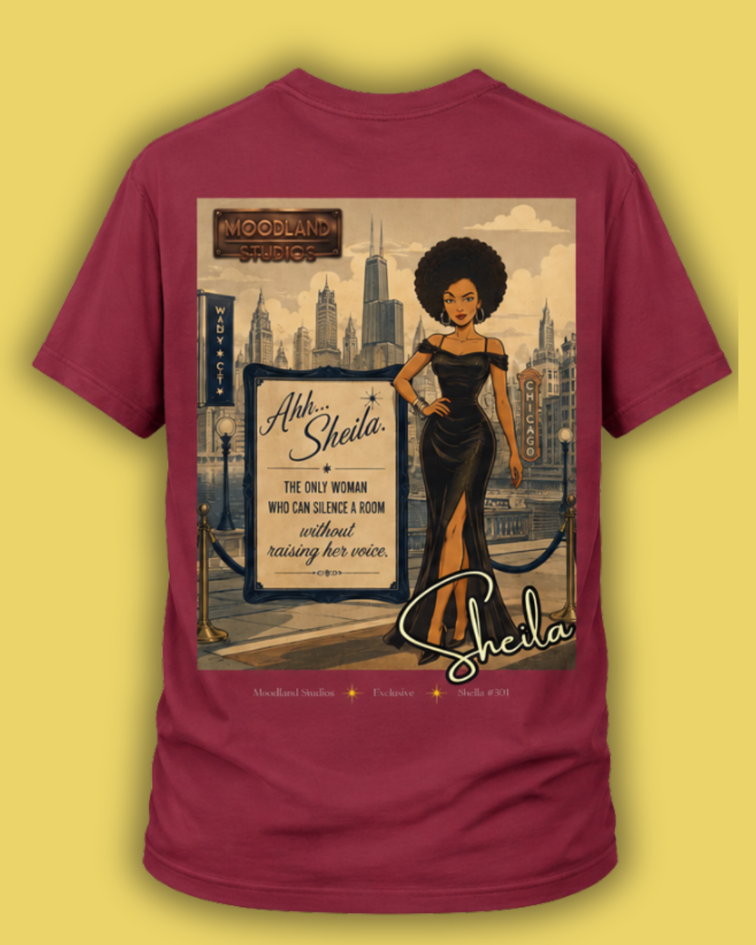 Moodland Studios Sheila Retro T-Shirt — Vintage Studio Poster Tee