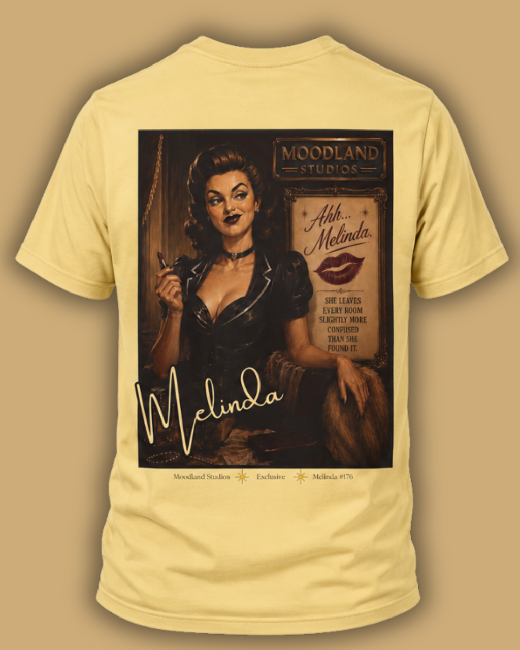 Moodland Studios Melinda Retro T-Shirt  -  Vintage Studio Poster Tee