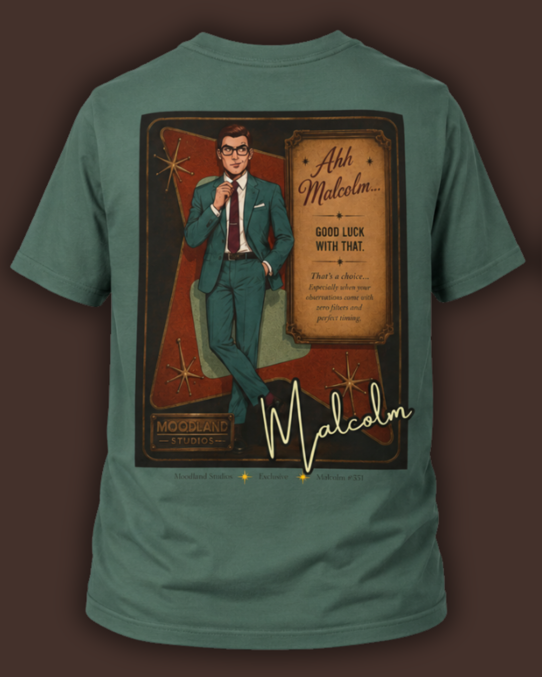 Moodland Studios Malcolm Retro T-Shirt - Vintage Studio Poster Tee