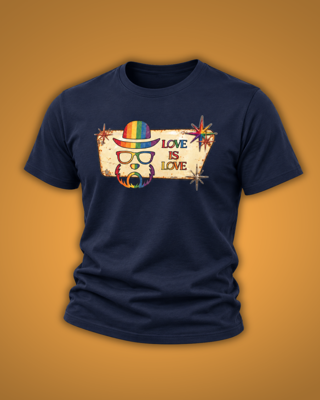 Love Is Love Retro Pride T-Shirt - Elegant Mutt Graphic Tee