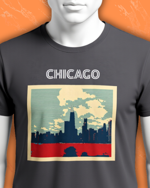 Chicago Skyline - Animated Graphic Tee