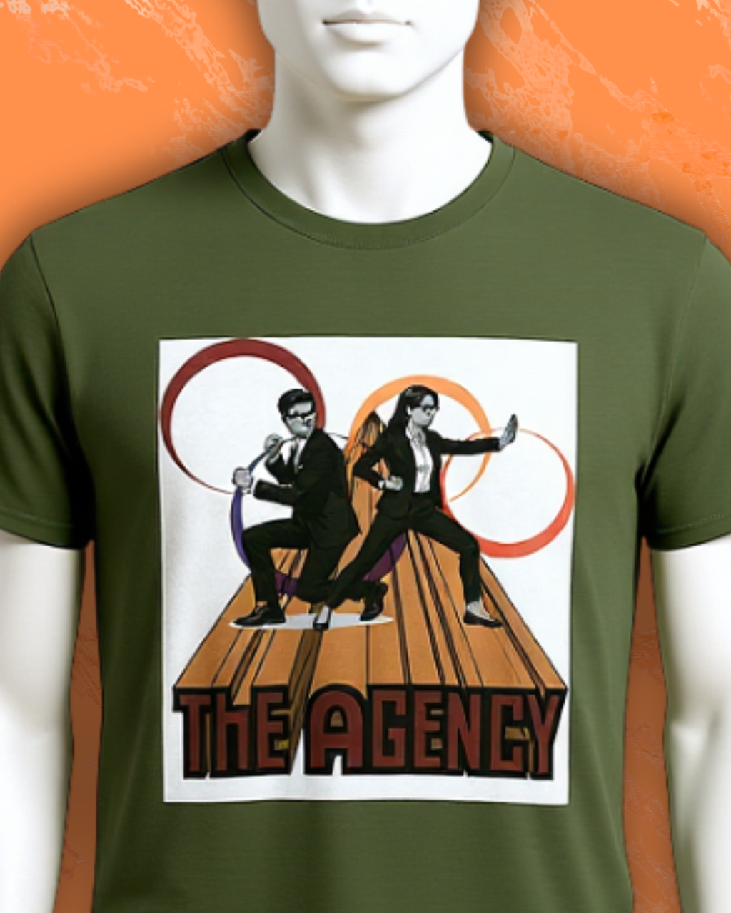 The Agency Graphic Tee — Retro Duo Vintage Poster Design