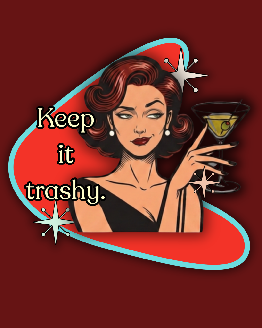 Keep it Trashy Retro Tee – Vintage Style Graphic Tee
