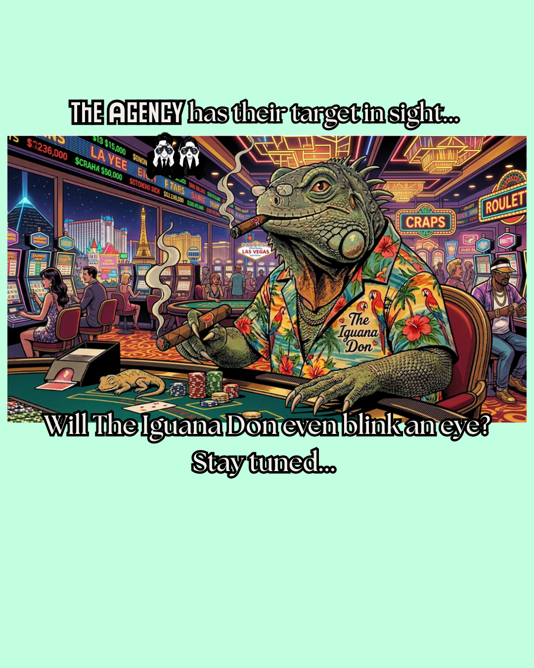 The Iguana Don T #2  -- Original Mob Boss Vegas Retro Graphic Tee