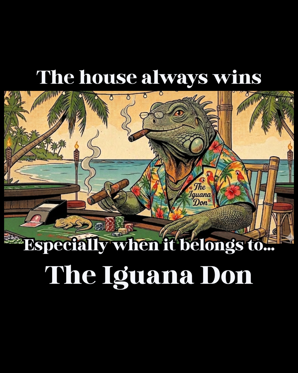 The Iguana Don Tee – Original Mob Boss Retro Graphic Tee