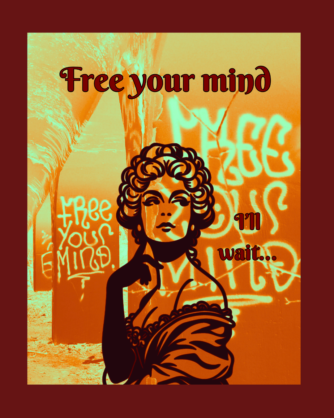 Common Courtesy — Vintage Graffiti Free Your Mind Graphic Tee