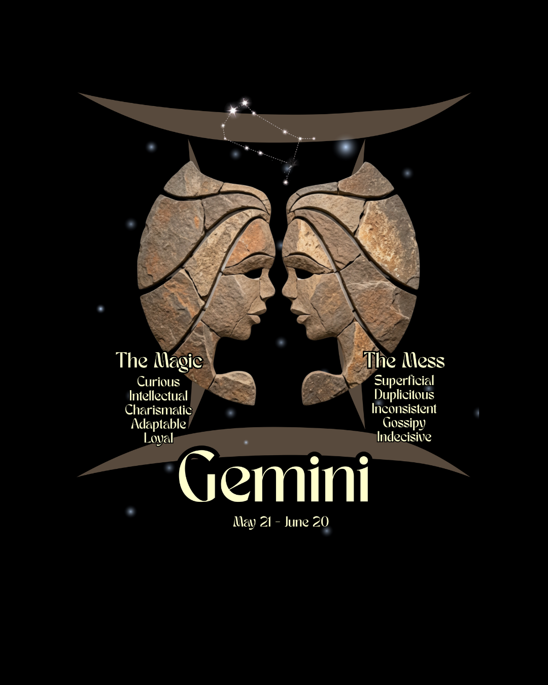 The Zodiac Society Astrology T-Shirt — Gemini Graphic Tee