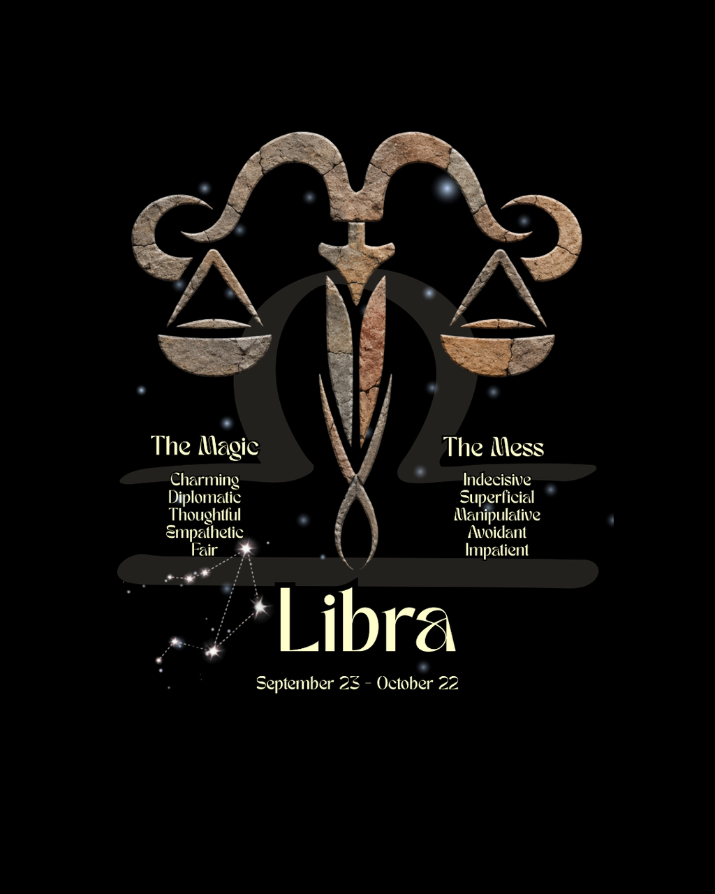 The Zodiac Society Astrology T-Shirt — Libra Graphic Tee