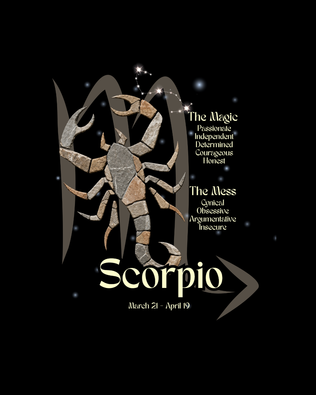 The Zodiac Society Astrology T-Shirt — Scorpio Graphic Tee
