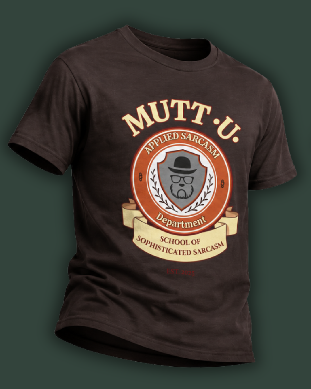 Mutt U Campus T-Shirt  —  School of Sophisticated Sarcasm Mutt Logo Graphic Tee