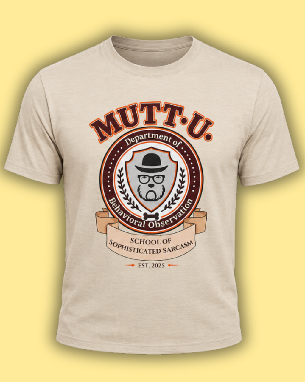 Mutt U Campus T-Shirt - School of Sophisticated Sarcasm Mutt Logo Graphic Tee