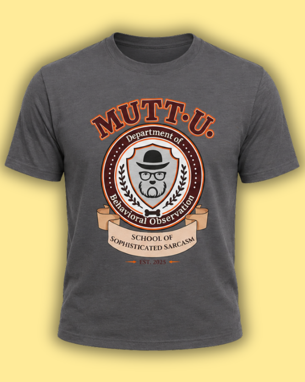 Mutt U Campus T-Shirt - School of Sophisticated Sarcasm Mutt Logo Graphic Tee