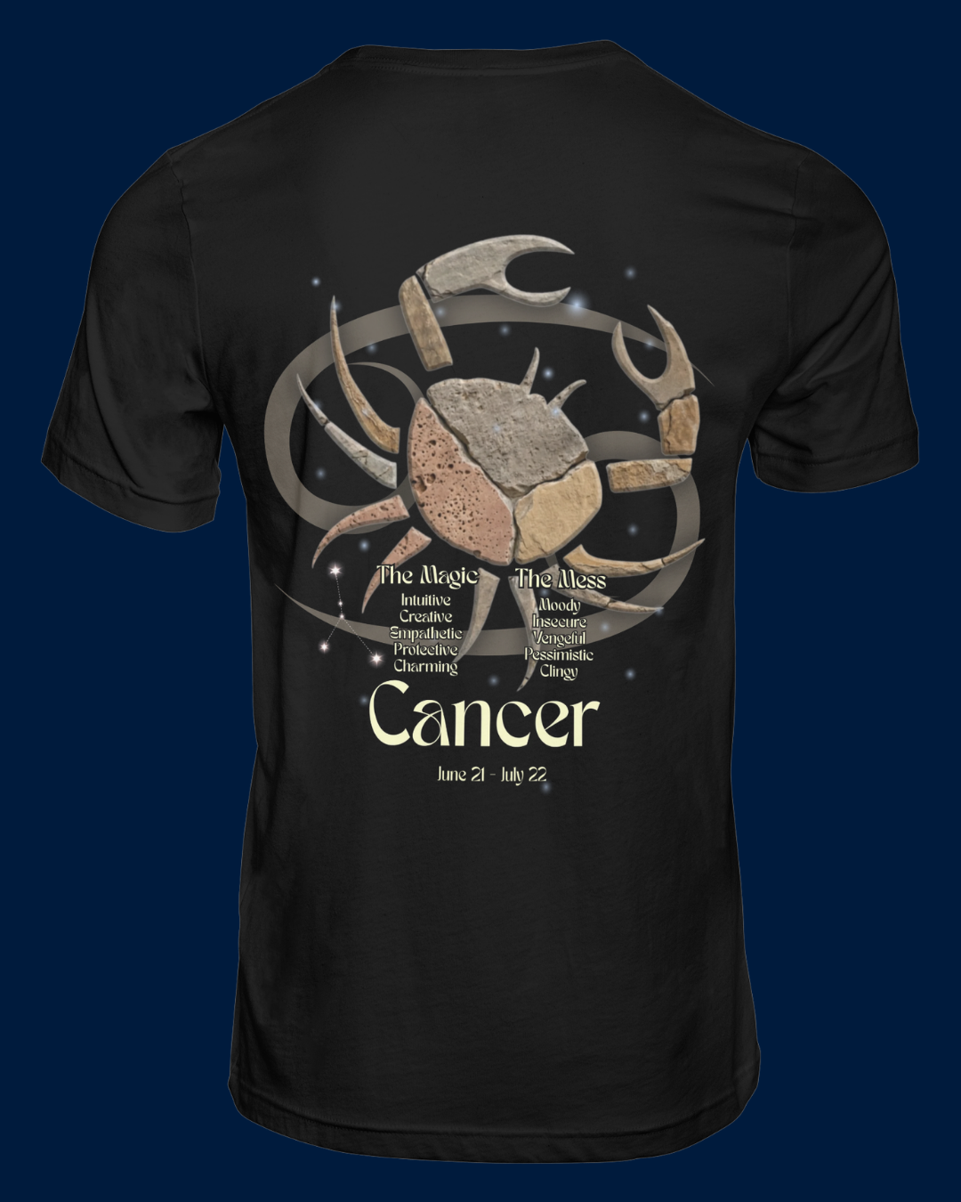 The Zodiac Society Astrology T‑Shirt – Cancer Graphic Tee