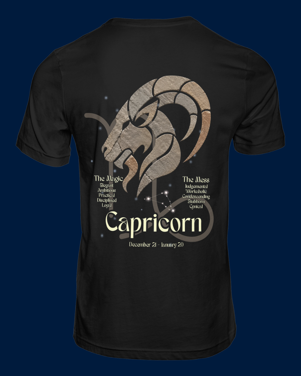 The Zodiac Society Astrology T-Shirt — Capricorn Graphic Tee