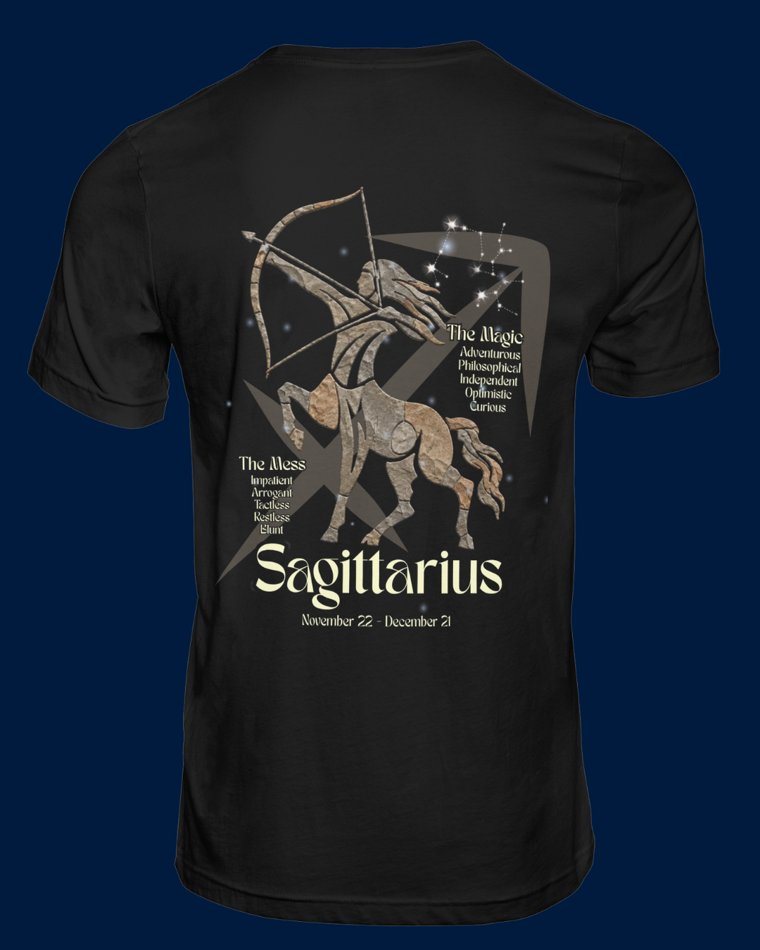 The Zodiac Society Astrology T-Shirt — Sagittarius Graphic Tee