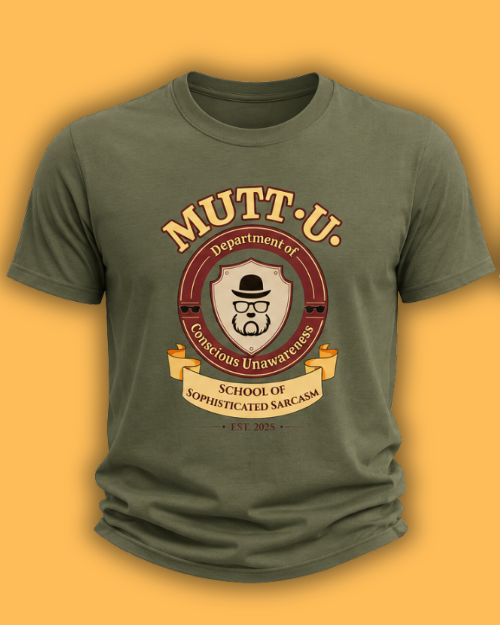 Mutt U Campus T-Shirt - Dept of Conscious Unawareness Mutt Logo Graphic Tee
