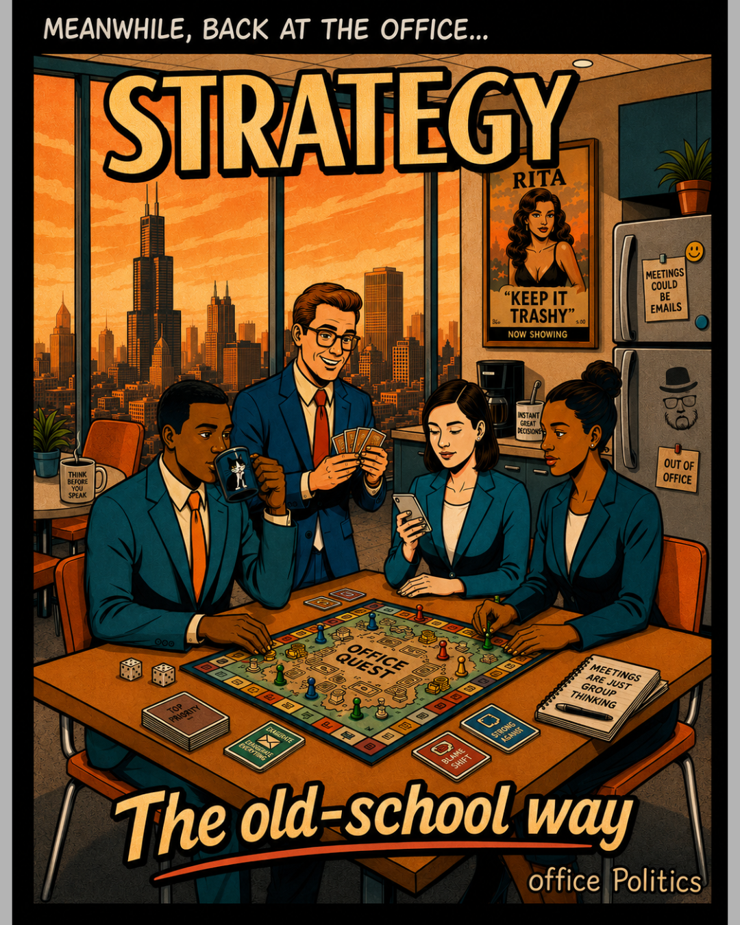 Strategy Retro T-Shirt — office Politics Graphic Tee