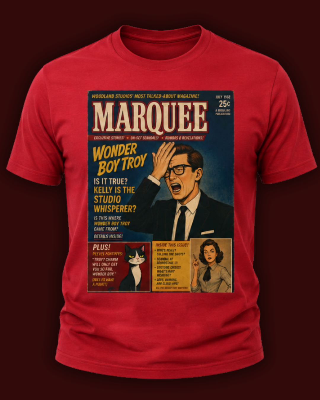 Moodland Studios Retro T-Shirt — Marquee Magazine Vintage Graphic Tee