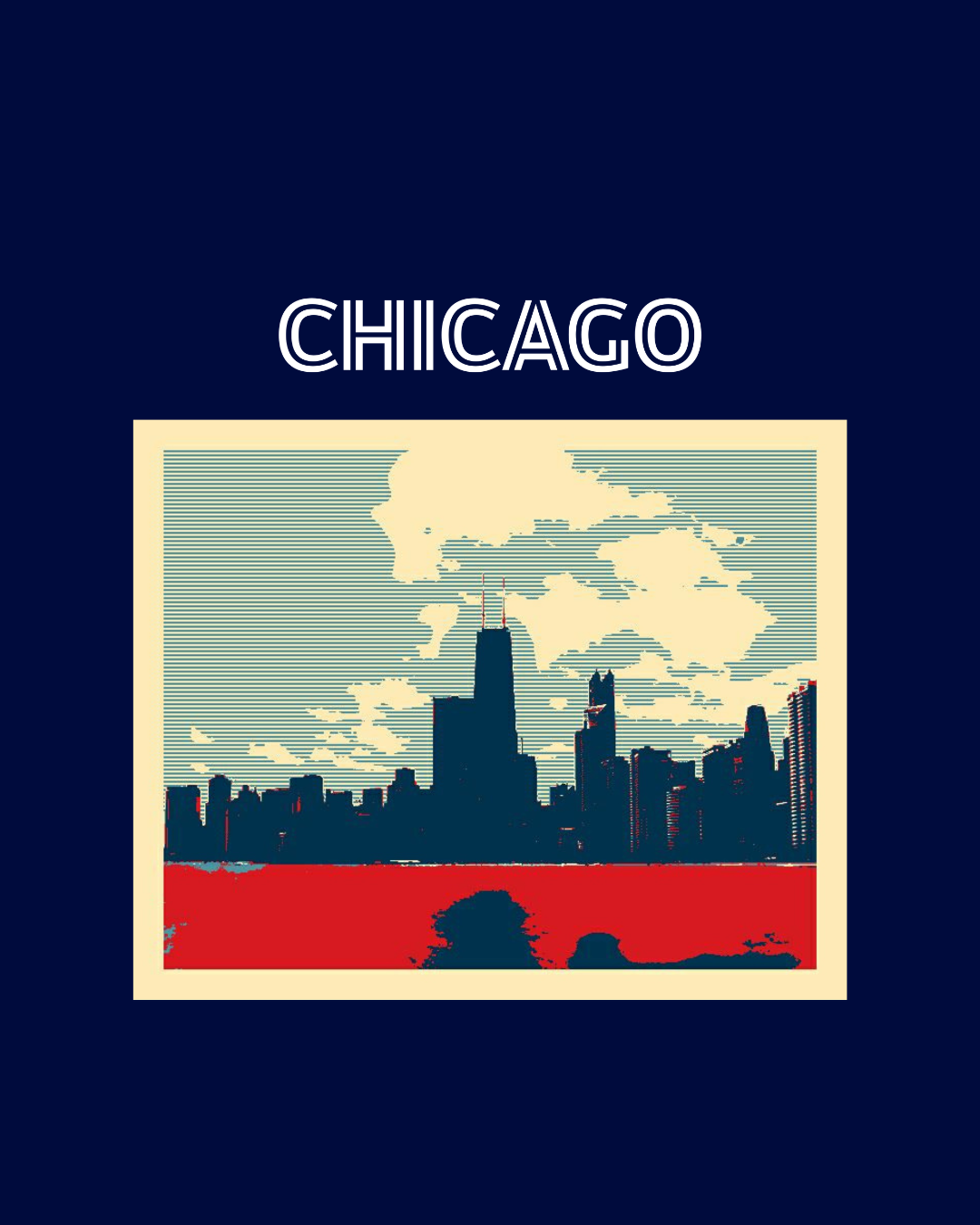 Chicago Skyline - Animated Graphic Tee