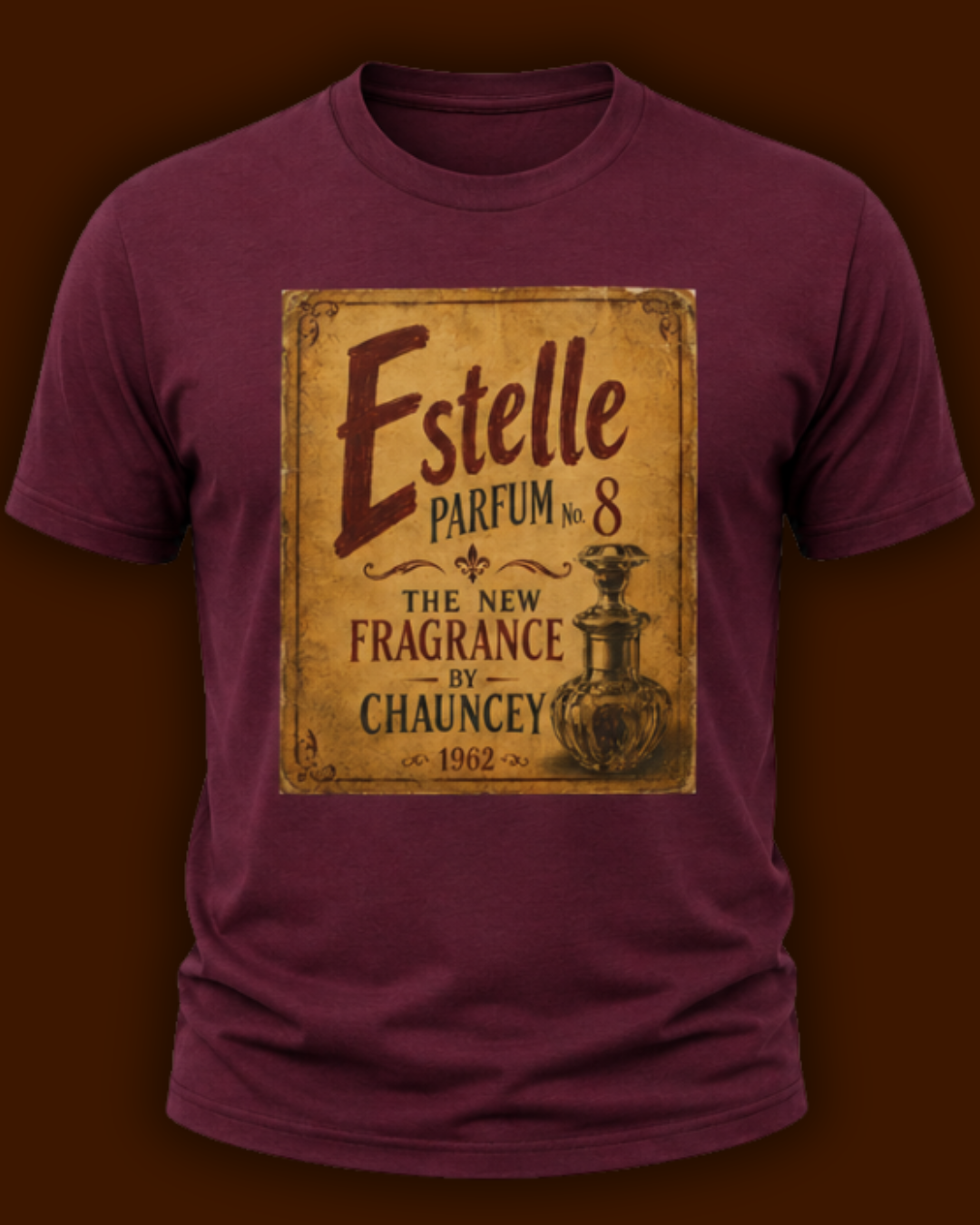 Moodland Studios Retro T-Shirt - Estelle Parfum Vintage Ad Poster Graphic Tee