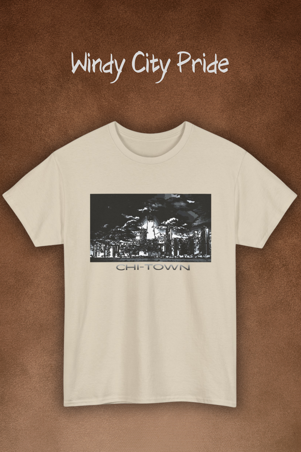 Chi-Town Skyline Tee — Chicago Night Cityscape T-Shirt