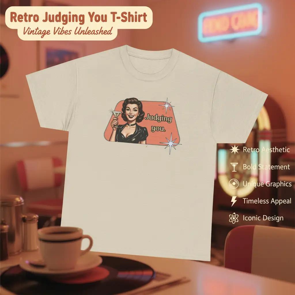 Judging You Retro T-Shirt — Vintage Style Graphic Tee