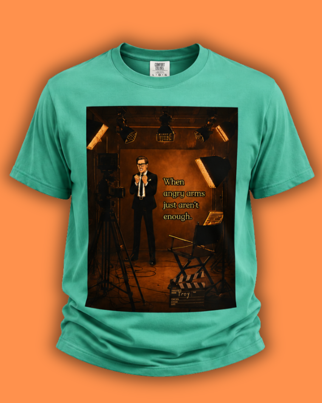 Troy's Angry Arms Retro T-Shirt — Vintage Style Graphic Tee