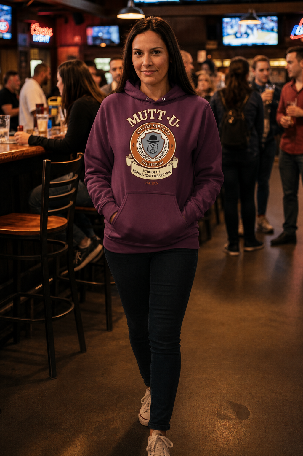 Mutt U Dept of Applied Sarcasm Campus Hoodie