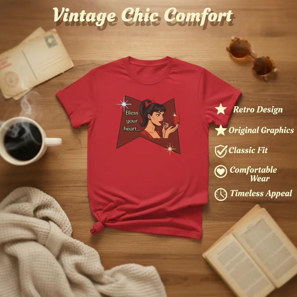 Bless Your Heart Retro Tee — Roxy -  Vintage Style Orig Graphic Tee