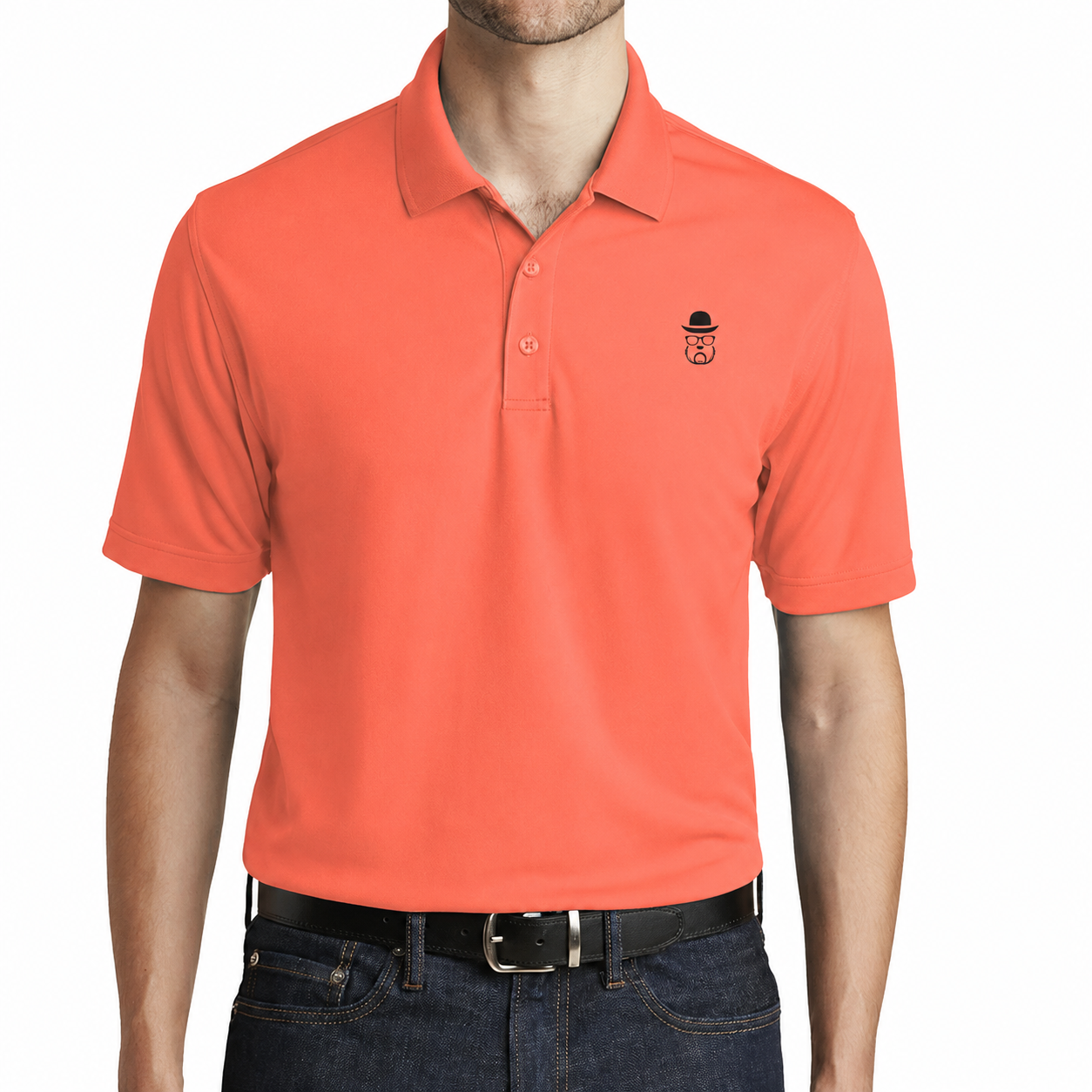 The Gentleman Polo  -  Elegant Mutt Logo Polo