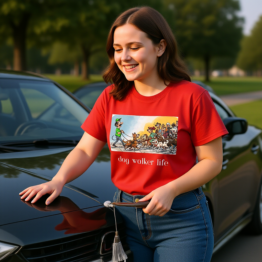 Dog Walker Life T-Shirt | Cartoon Pack of Dogs Design