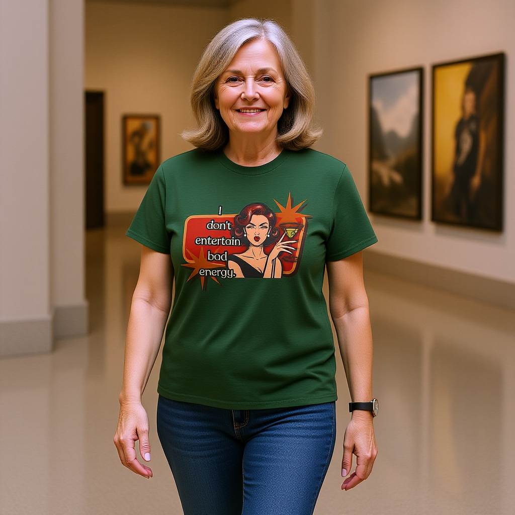 I Don't Entertain Bad Energy Retro Tee — Vintage Style Graphic Tee