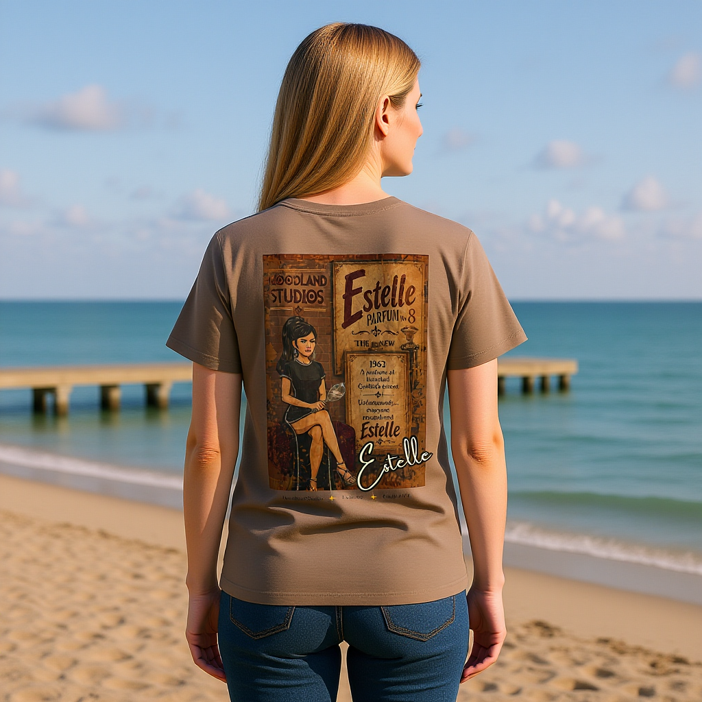 Moodland Studios Estelle Retro T-Shirt - Vintage Studio Poster Graphic Tee