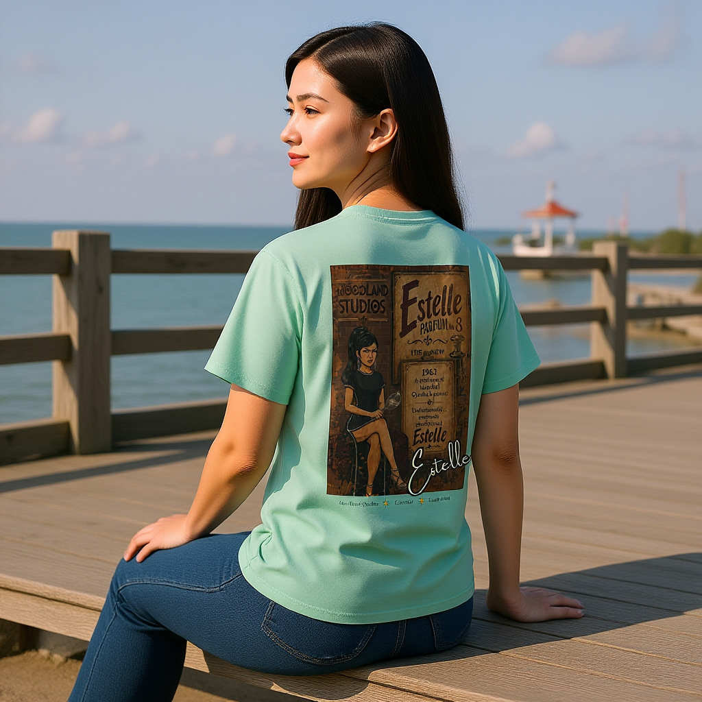 Moodland Studios Estelle Retro T-Shirt - Vintage Studio Poster Graphic Tee