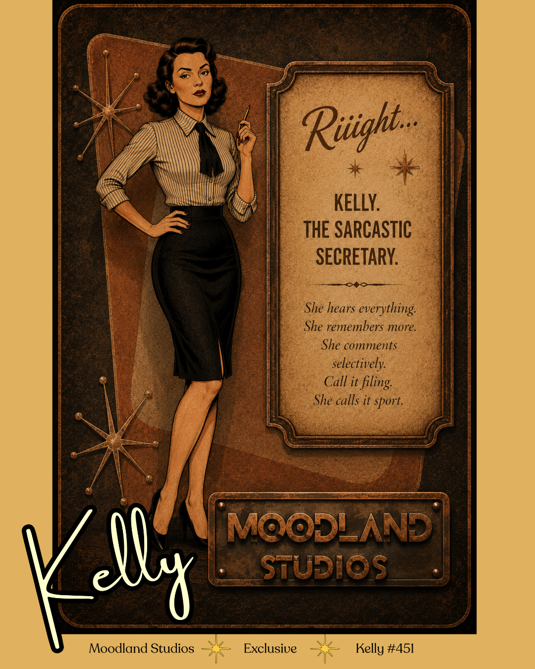 Moodland Studios Kelly Retro T-Shirt — Vintage Studio Poster Tee