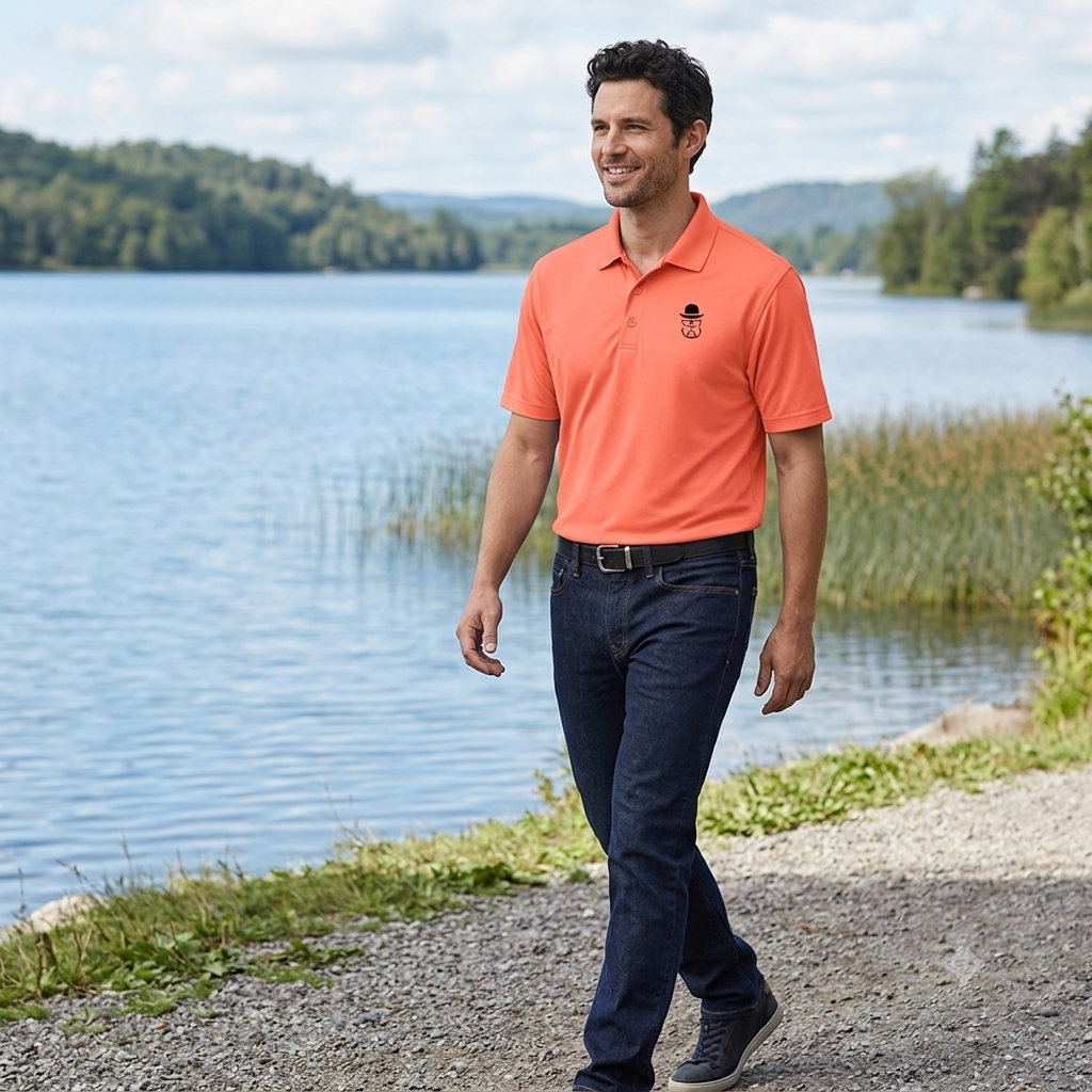 The Gentleman Polo  -  Elegant Mutt Logo Polo