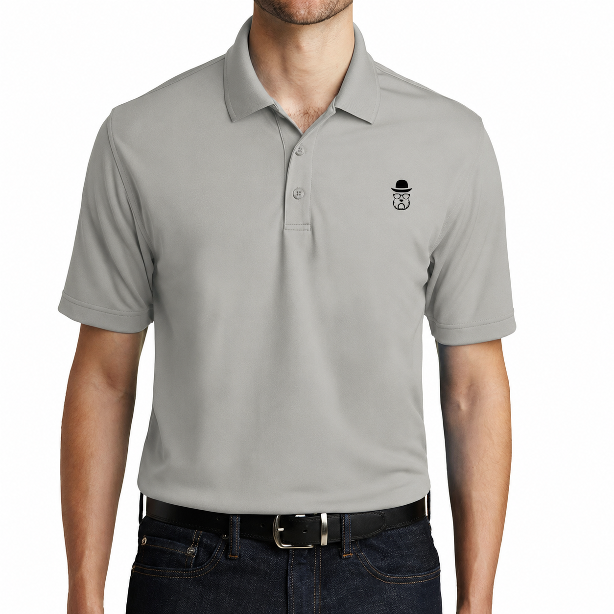 The Gentleman Polo  -  Elegant Mutt Logo Polo