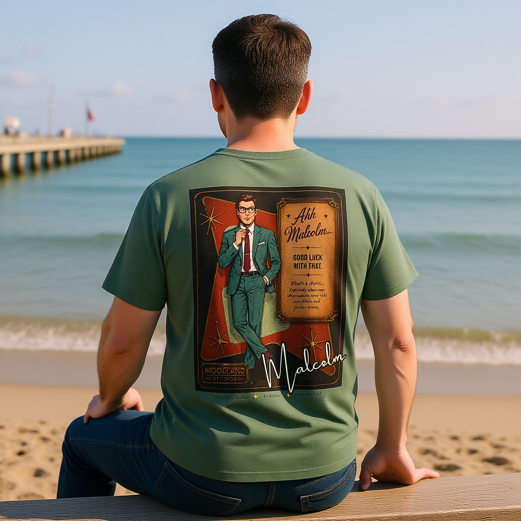 Moodland Studios Malcolm Retro T-Shirt - Vintage Studio Poster Tee