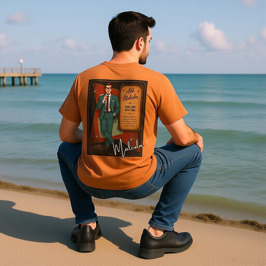 Moodland Studios Malcolm Retro T-Shirt - Vintage Studio Poster Tee