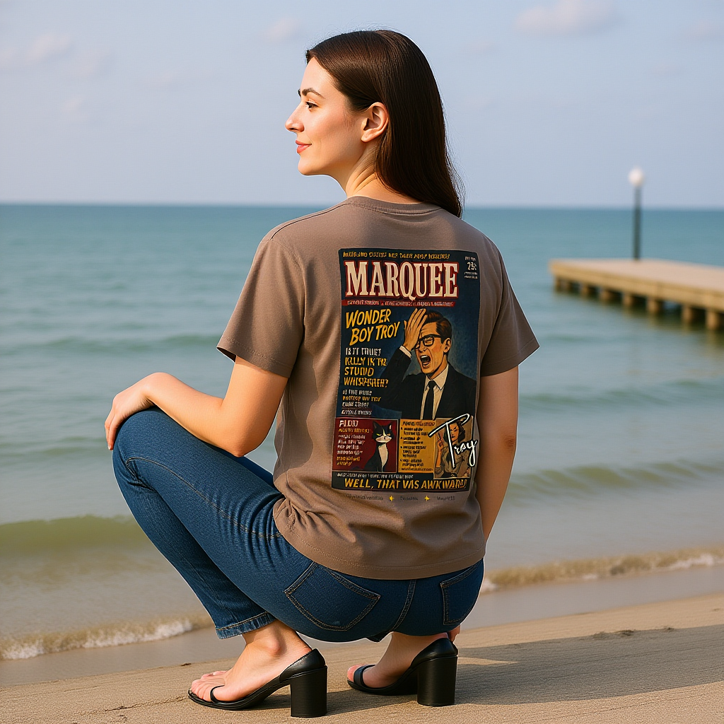Moodland Studios Marquee Retro T-Shirt  —  Vintage Wonder Boy Troy Poster Tee