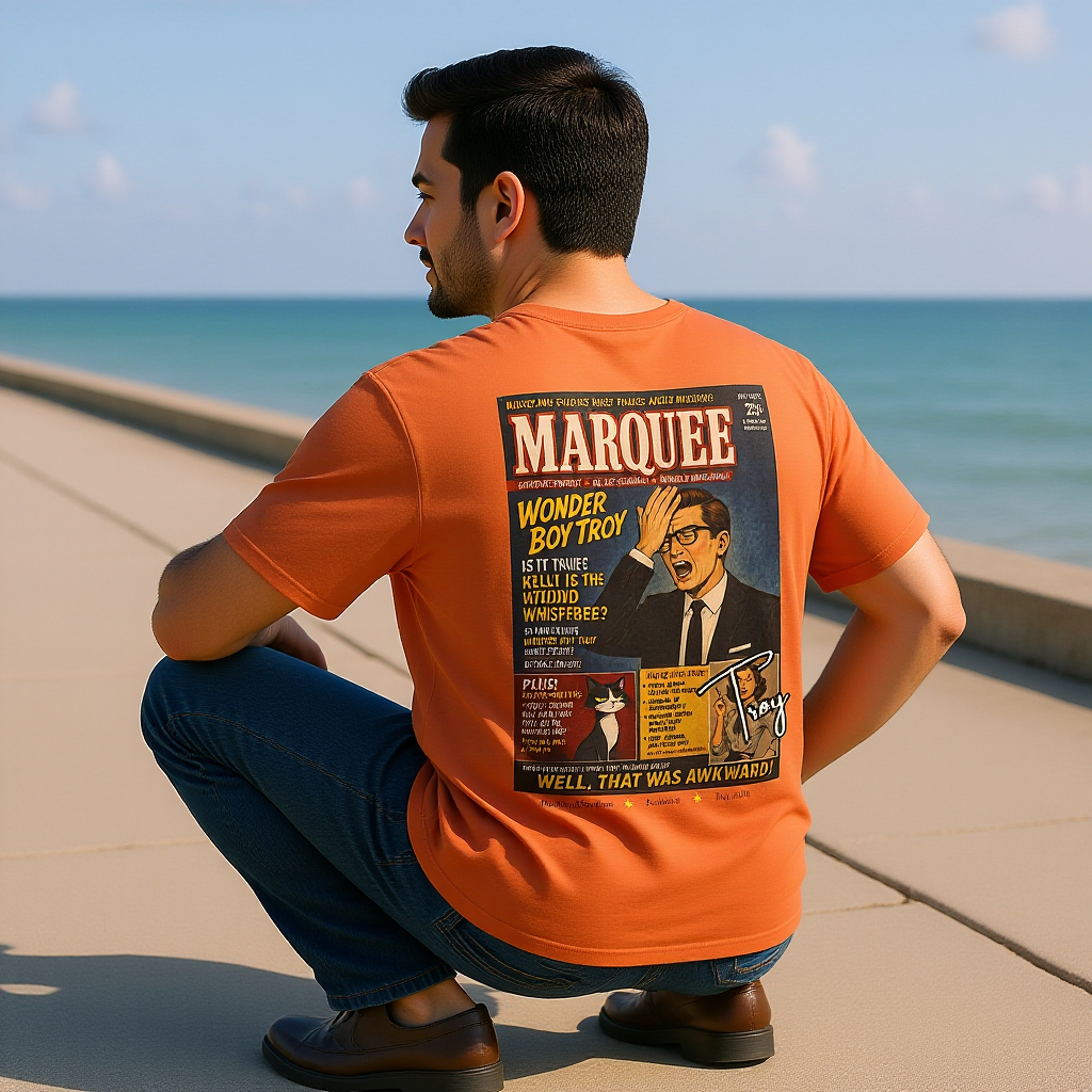 Moodland Studios Marquee Retro T-Shirt  —  Vintage Wonder Boy Troy Poster Tee