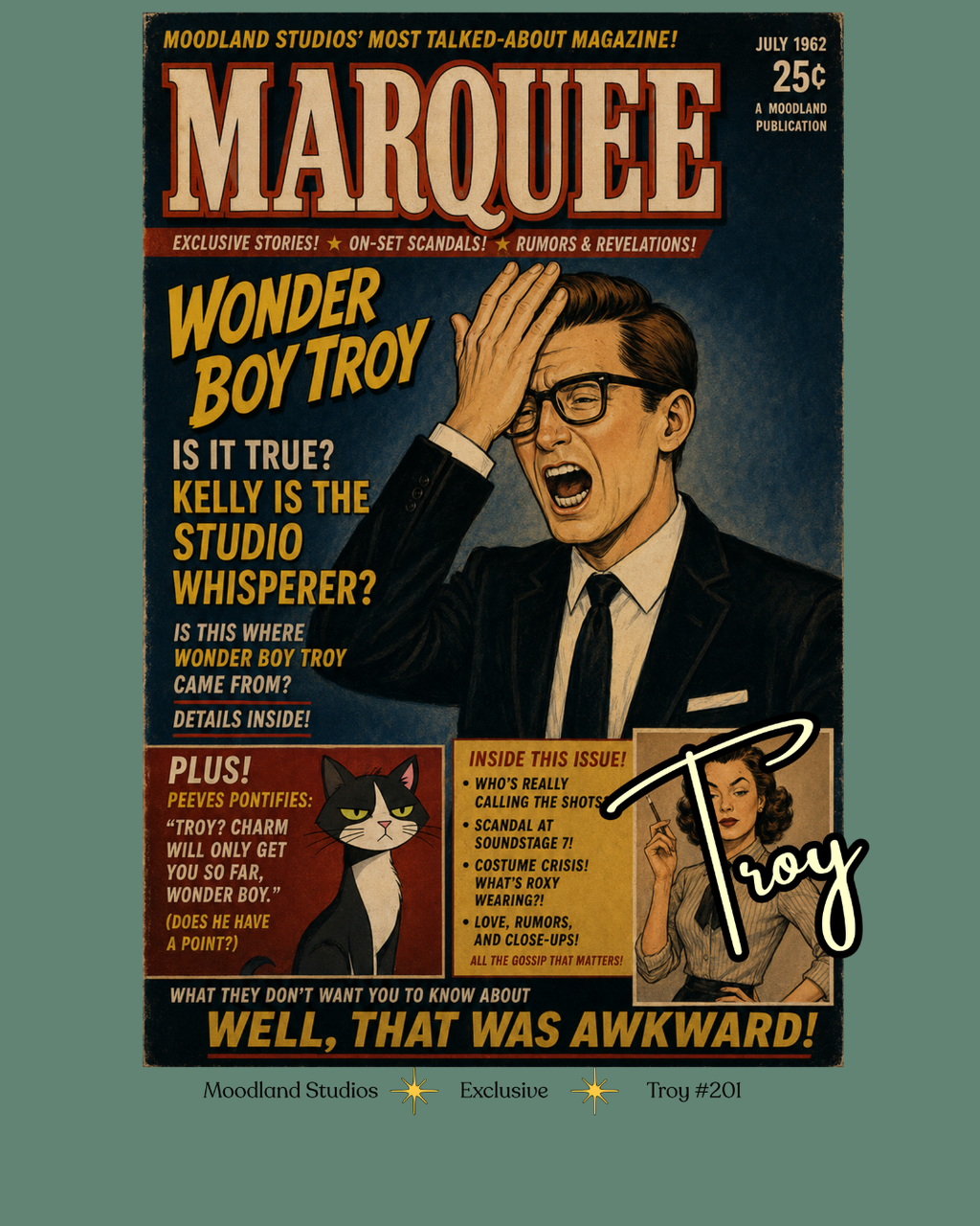 Moodland Studios Marquee Retro T-Shirt  —  Vintage Wonder Boy Troy Poster Tee