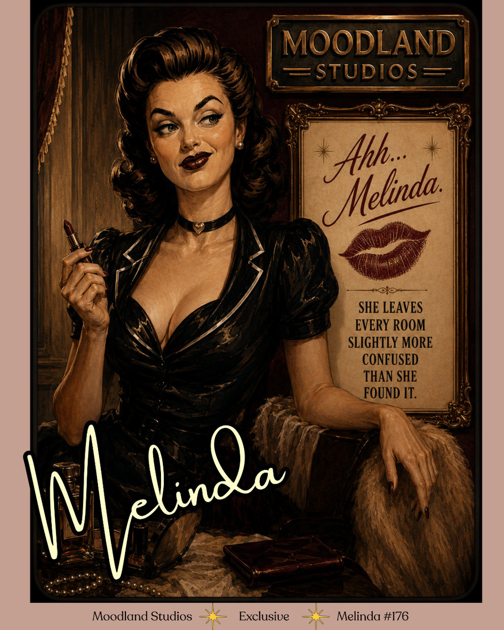 Moodland Studios Melinda Retro T-Shirt  -  Vintage Studio Poster Tee