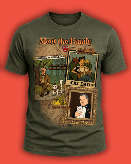 Cat Pops Retro T-Shirt – Vintage Style Cad Dad Graphic Tee