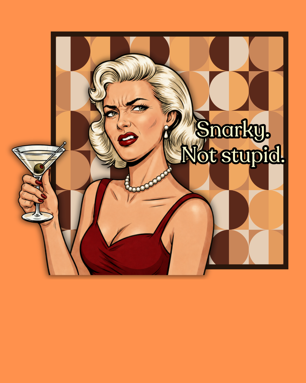 Snarky. Not Stupid. Retro T-Shirt — Vintage Style Mood Swings Graphic Tee