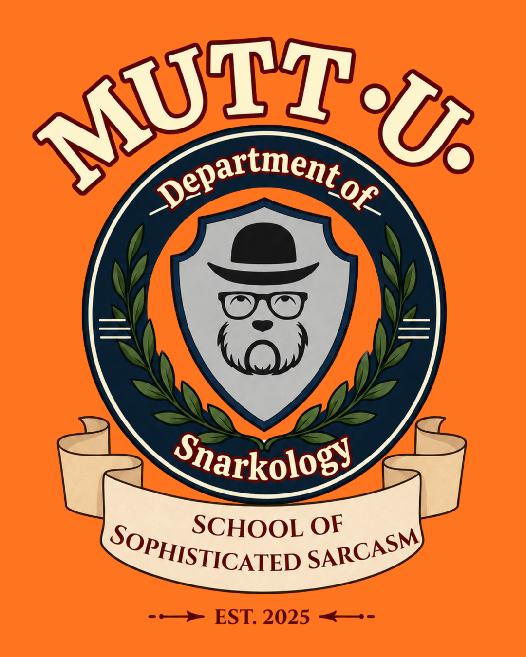Mutt U Snarkology Ceramic Mug — Campus Coffee Cup (11oz)