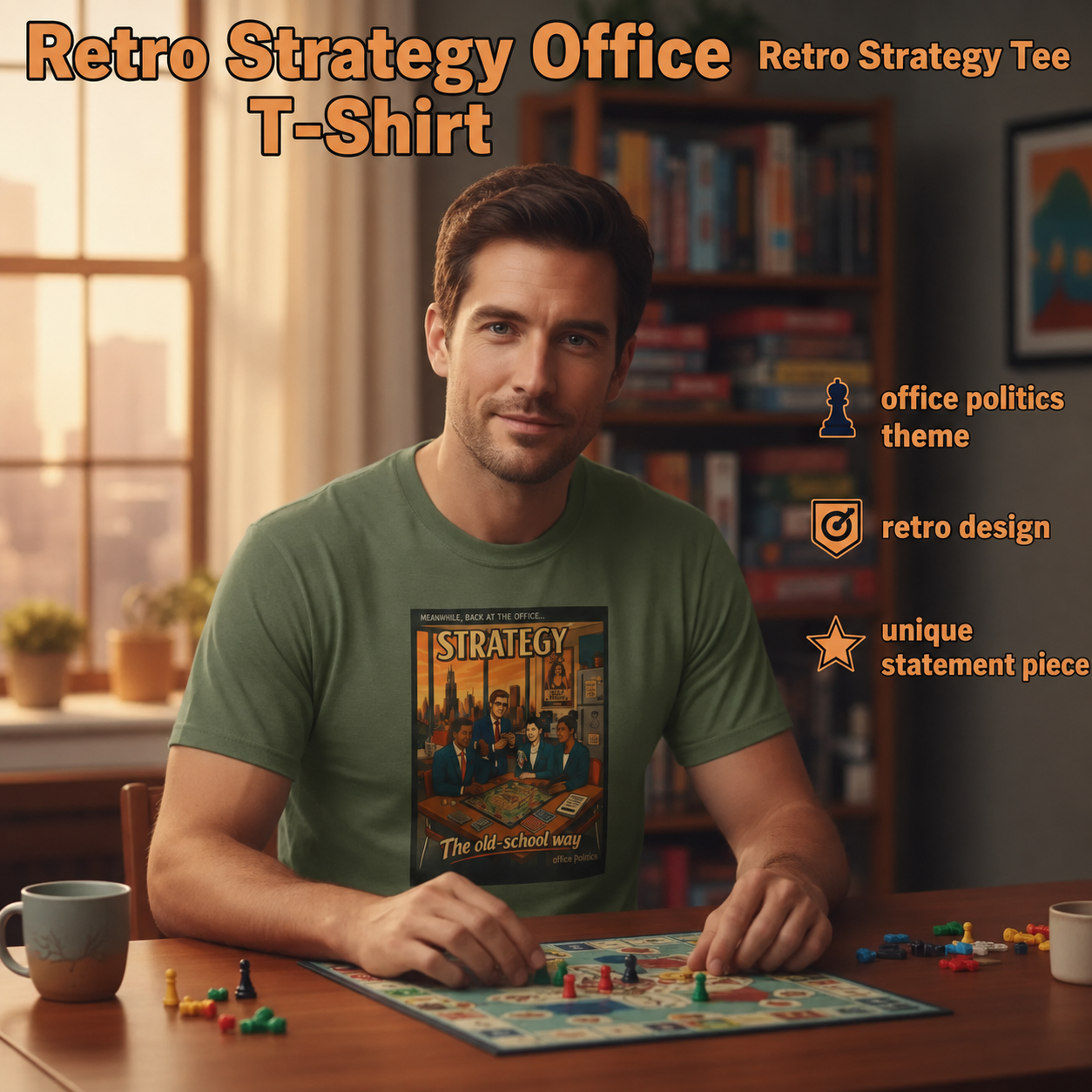 office Politics Retro T-Shirt — Old School Strategy Graphic Tee