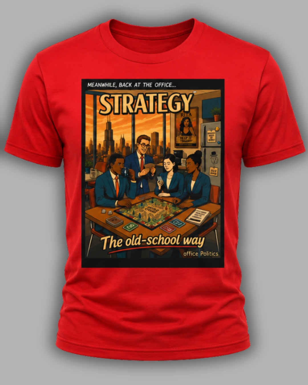 office Politics Retro T-Shirt — Old School Strategy Graphic Tee