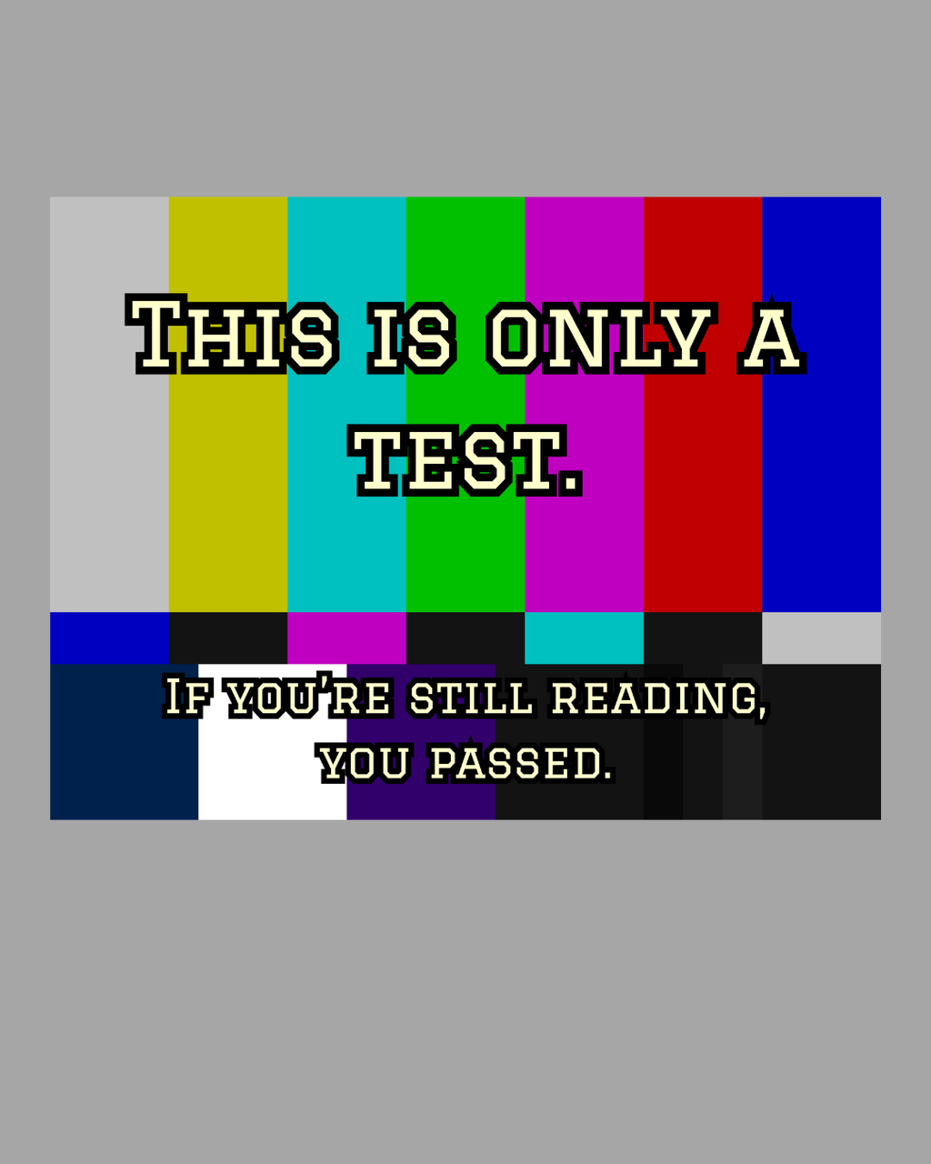 TV Test Pattern Retro T‑Shirt — This Is Only a Test Graphic Tee